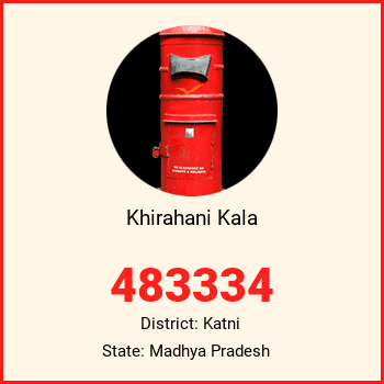 Khirahani Kala pin code, district Katni in Madhya Pradesh