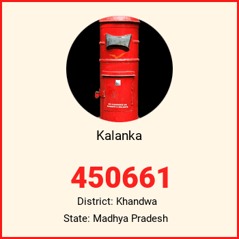Kalanka pin code, district Khandwa in Madhya Pradesh