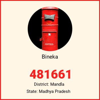 Bineka pin code, district Mandla in Madhya Pradesh