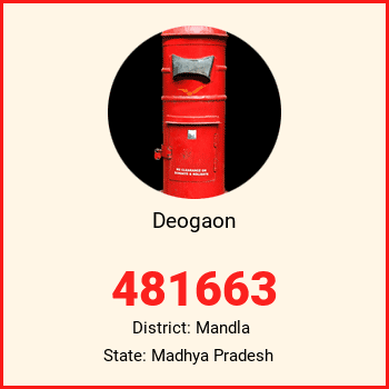 Deogaon pin code, district Mandla in Madhya Pradesh