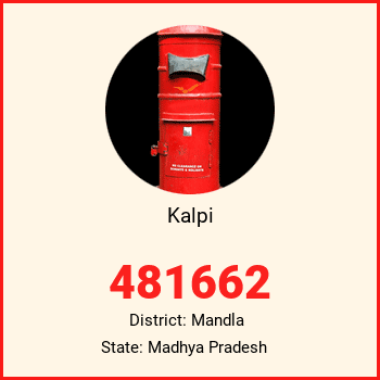 Kalpi pin code, district Mandla in Madhya Pradesh