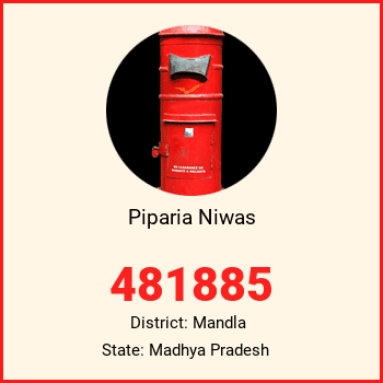 Piparia Niwas pin code, district Mandla in Madhya Pradesh
