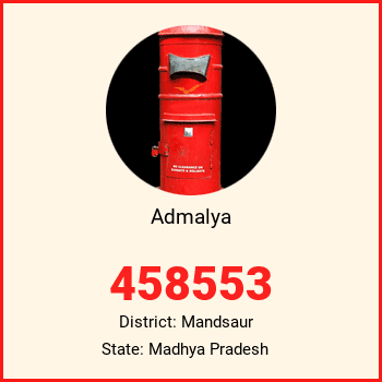 Admalya pin code, district Mandsaur in Madhya Pradesh