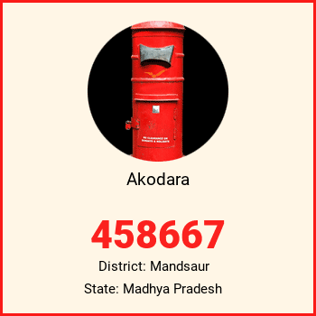 Akodara pin code, district Mandsaur in Madhya Pradesh