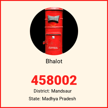Bhalot pin code, district Mandsaur in Madhya Pradesh