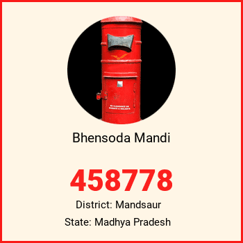 Bhensoda Mandi pin code, district Mandsaur in Madhya Pradesh