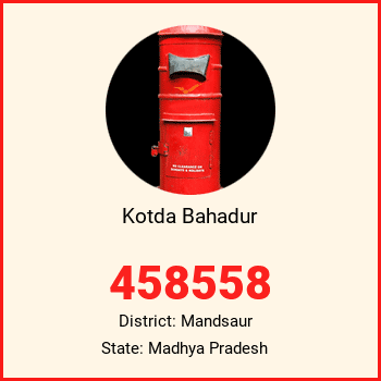Kotda Bahadur pin code, district Mandsaur in Madhya Pradesh