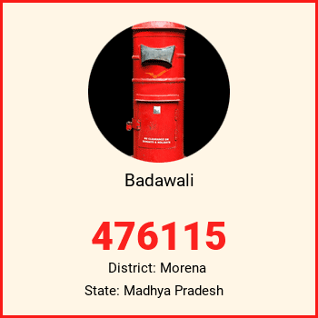 Badawali pin code, district Morena in Madhya Pradesh