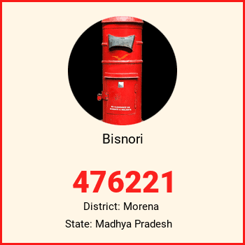 Bisnori pin code, district Morena in Madhya Pradesh