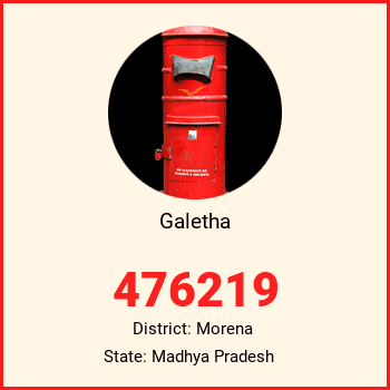 Galetha pin code, district Morena in Madhya Pradesh