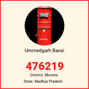 Ummedgarh Bansi pin code, district Morena in Madhya Pradesh