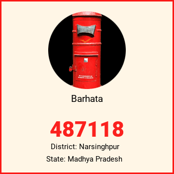 Barhata pin code, district Narsinghpur in Madhya Pradesh