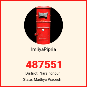 ImliyaPipria pin code, district Narsinghpur in Madhya Pradesh