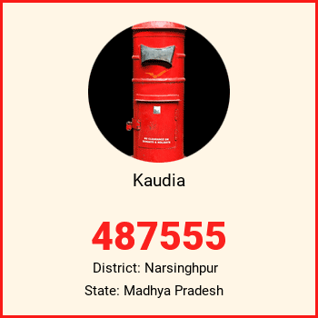 Kaudia pin code, district Narsinghpur in Madhya Pradesh