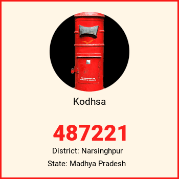 Kodhsa pin code, district Narsinghpur in Madhya Pradesh
