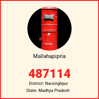 Mallahapipria pin code, district Narsinghpur in Madhya Pradesh