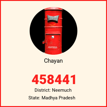 Chayan pin code, district Neemuch in Madhya Pradesh