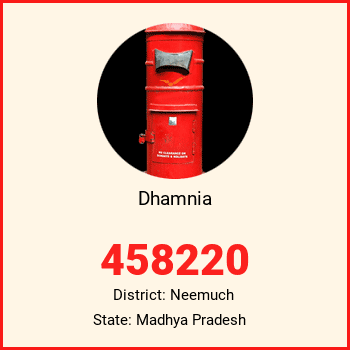 Dhamnia pin code, district Neemuch in Madhya Pradesh