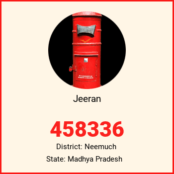 Jeeran pin code, district Neemuch in Madhya Pradesh