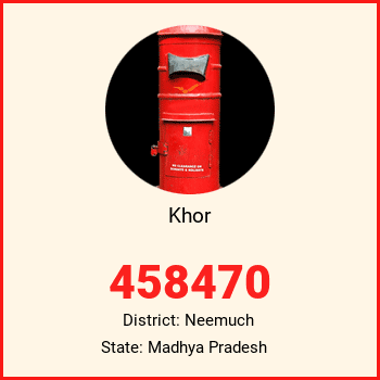Khor pin code, district Neemuch in Madhya Pradesh