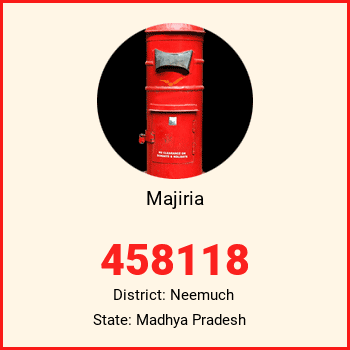Majiria pin code, district Neemuch in Madhya Pradesh