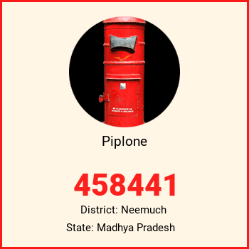 Piplone pin code, district Neemuch in Madhya Pradesh