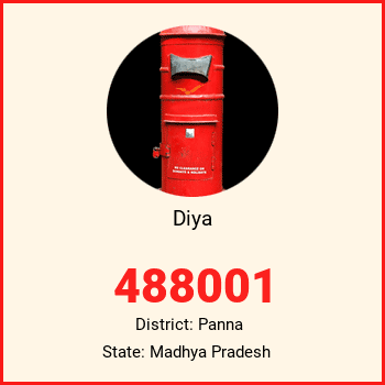 Diya pin code, district Panna in Madhya Pradesh