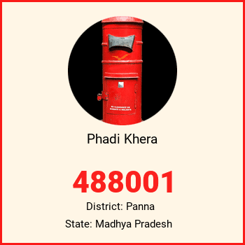 Phadi Khera pin code, district Panna in Madhya Pradesh