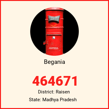 Begania pin code, district Raisen in Madhya Pradesh
