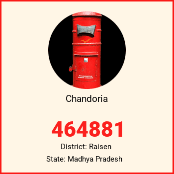 Chandoria pin code, district Raisen in Madhya Pradesh
