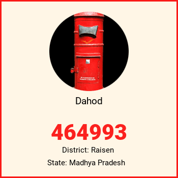 Dahod pin code, district Raisen in Madhya Pradesh