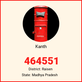 Kanth pin code, district Raisen in Madhya Pradesh