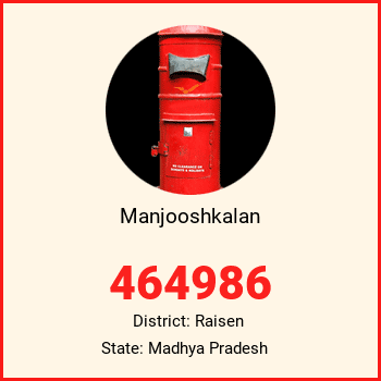 Manjooshkalan pin code, district Raisen in Madhya Pradesh