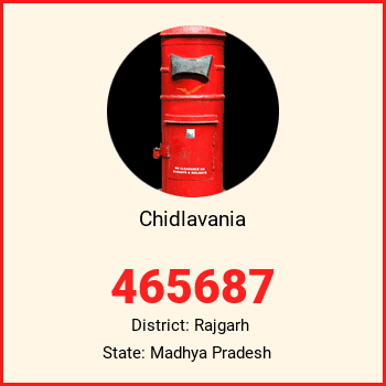 Chidlavania pin code, district Rajgarh in Madhya Pradesh