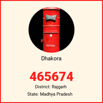 Dhakora pin code, district Rajgarh in Madhya Pradesh