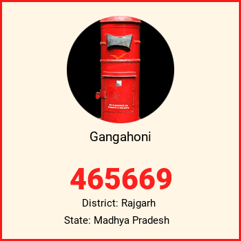 Gangahoni pin code, district Rajgarh in Madhya Pradesh