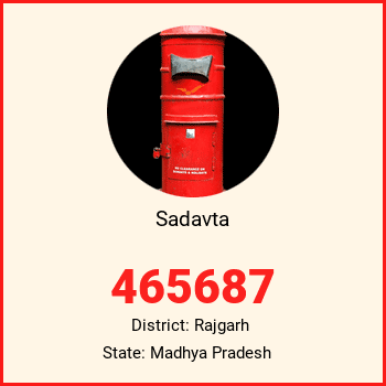 Sadavta pin code, district Rajgarh in Madhya Pradesh