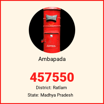 Ambapada pin code, district Ratlam in Madhya Pradesh