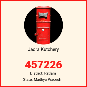 Jaora Kutchery pin code, district Ratlam in Madhya Pradesh