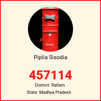 Piplia Sisodia pin code, district Ratlam in Madhya Pradesh