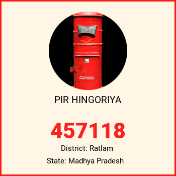 PIR HINGORIYA pin code, district Ratlam in Madhya Pradesh