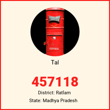 Tal pin code, district Ratlam in Madhya Pradesh