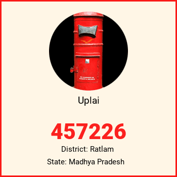 Uplai pin code, district Ratlam in Madhya Pradesh