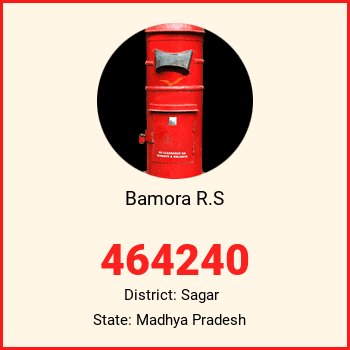 Bamora R.S pin code, district Sagar in Madhya Pradesh