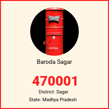 Baroda Sagar pin code, district Sagar in Madhya Pradesh