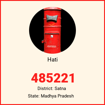 Hati pin code, district Satna in Madhya Pradesh