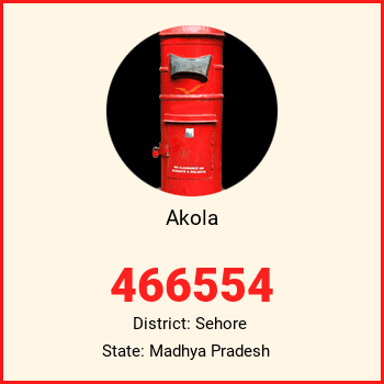 Akola pin code, district Sehore in Madhya Pradesh