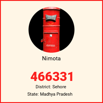 Nimota pin code, district Sehore in Madhya Pradesh