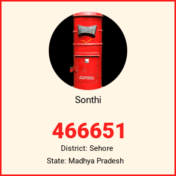 Sonthi pin code, district Sehore in Madhya Pradesh