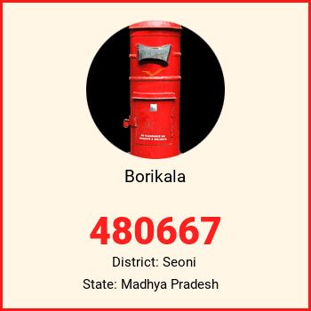 Borikala pin code, district Seoni in Madhya Pradesh